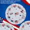 48pcs 4th of July Paper Plates, 7 Inch Red White Blue Patriotic Dessert Plates Disposable American Flag USA Party Plate Tableware Set Party Decorations for Fourth of July Memorial Day Independence Day
